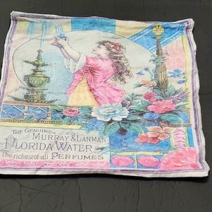 Vintage Graphic Girl Florida Water Pillow Cover